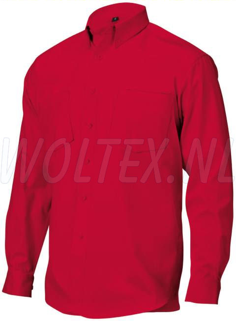 ROM88 Shirts MO715 Lange mouw- knoopsluiting Katoen rood(rood)